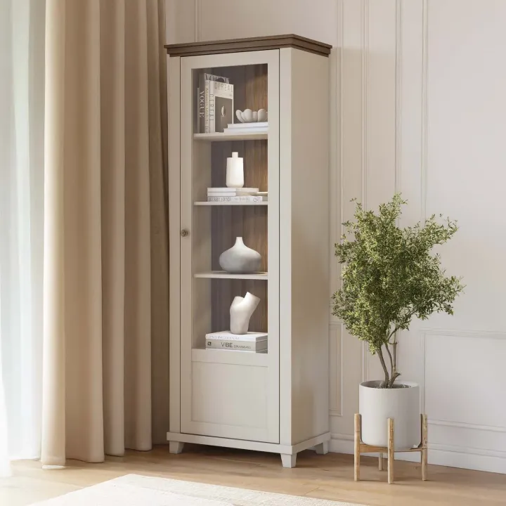 Vetrinetta 71x200h cm 1 anta apertura a sinistra beige Texel