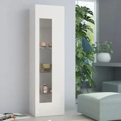 Vetrinetta 45x162h cm 1 anta bianco lucido Light Small Gihome®