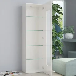 Vetrinetta 45x162h cm 1 anta bianco lucido Light Small Gihome®