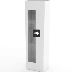 Vetrinetta 45x162h cm 1 anta bianco lucido Light Small Gihome®