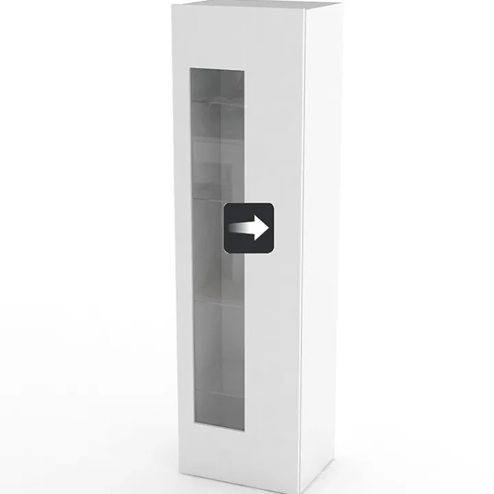 Vetrinetta 45x162h cm 1 anta bianco lucido Light Small Gihome®