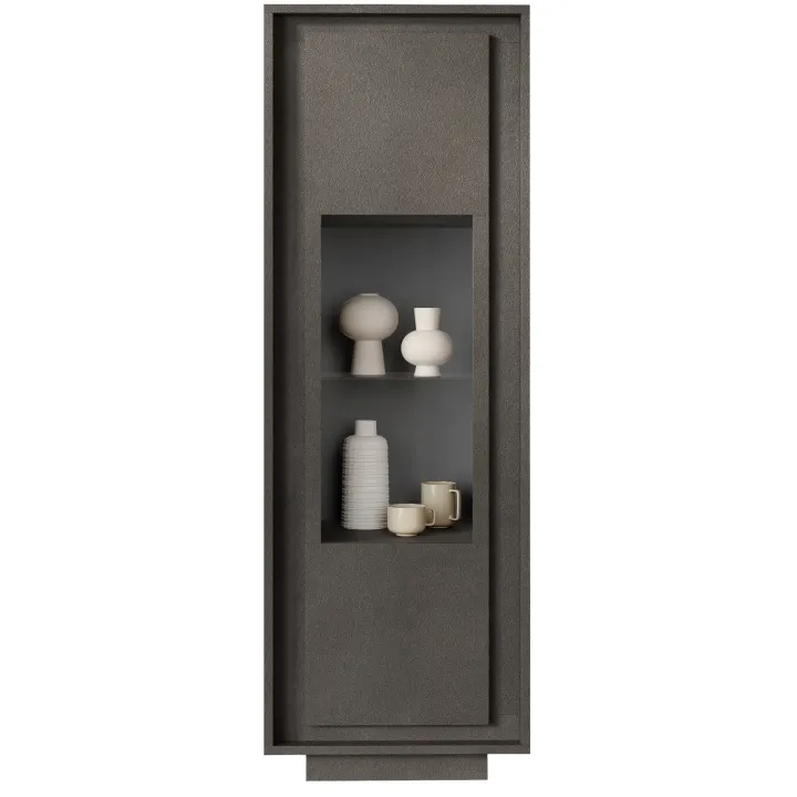 Vetrinetta 67x197h cm 1 anta moderna antracite Deluxe
