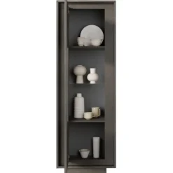 Vetrinetta 67x197h cm 1 anta moderna antracite Deluxe