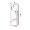 Vetrinetta 60x183h cm 1 anta rovere antracite Salisburgo