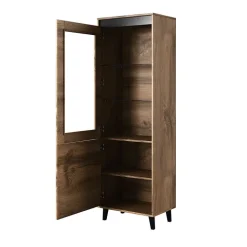 Vetrinetta 60x183h cm 1 anta rovere antracite Salisburgo