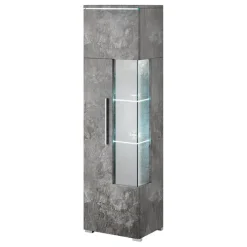 Vetrinetta 45x160h cm 1 anta sinistra moderna ossido Frisk
