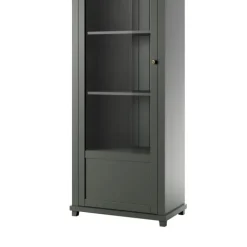 Vetrinetta 71x200h cm 1 anta sinistra soggiorno verde quercia Texel