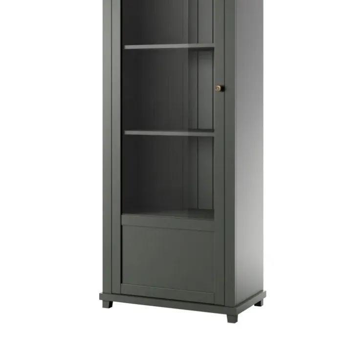 Vetrinetta 71x200h cm 1 anta sinistra soggiorno verde quercia Texel