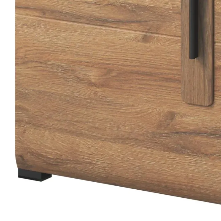 Vetrinetta 60x204h cm 1 anta soggiorno moderna rovere nero Maiorca