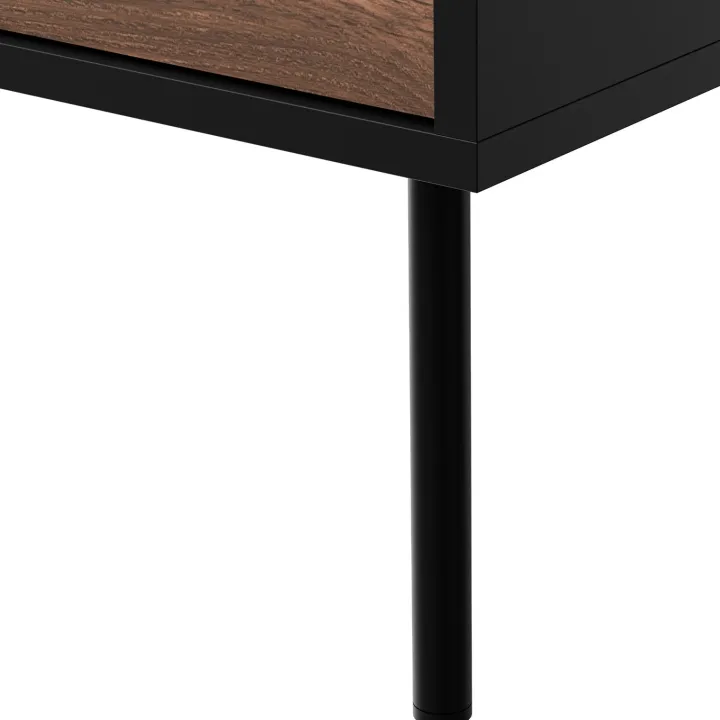 Vetrinetta 53x182h cm 1 anta soggiorno noce nero Wild