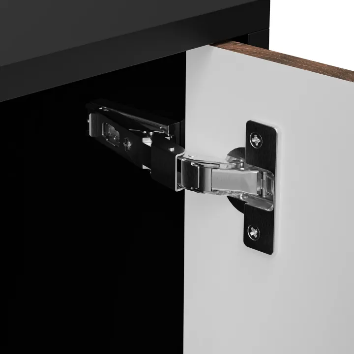 Vetrinetta 53x182h cm 1 anta soggiorno noce nero Wild