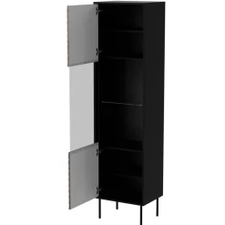 Vetrinetta 53x182h cm 1 anta soggiorno noce nero Wild