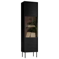 Vetrinetta 53x182h cm 1 anta soggiorno nero Wild