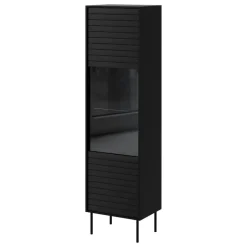 Vetrinetta 53x182h cm 1 anta soggiorno nero Wild