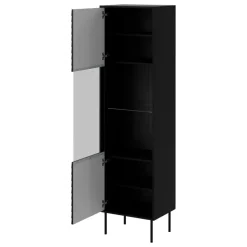 Vetrinetta 53x182h cm 1 anta soggiorno nero Wild