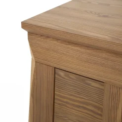 Vetrinetta 102x151h cm 2 ante 4 cassetti rovere scuro Lucca