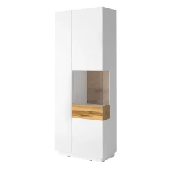 Vetrinetta 80x207h cm 2 ante destra bianco lucido rovere Bahama