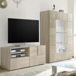 Vetrinetta 121x166h cm 2 ante moderna rovere samoa Obsession