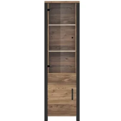 Vetrinetta 56x191h cm 2 ante quercia nero opaco Nebraska