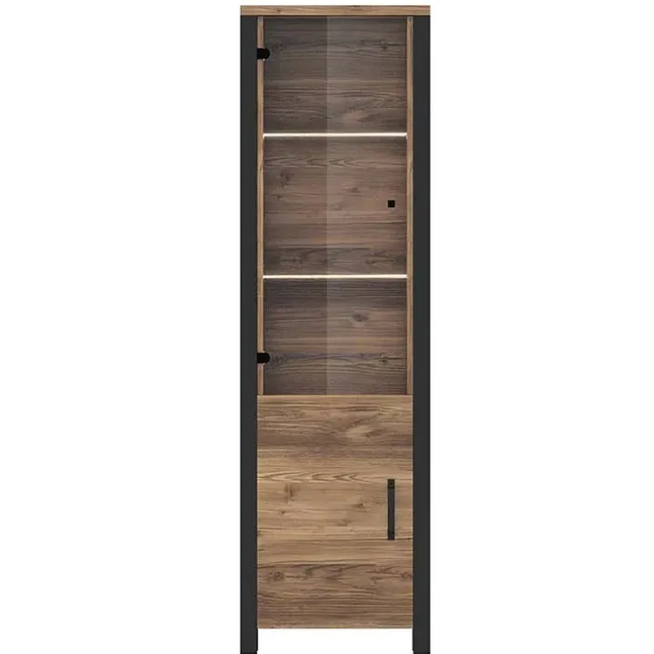 Vetrinetta 56x191h cm 2 ante quercia nero opaco Nebraska