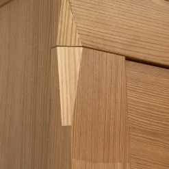 Vetrinetta 102x202h cm 4 ante rovere scuro Lucca