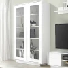 Vetrinetta 92x179h cm 2 ante soggiorno bianco lucido Spirit