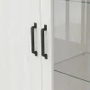 Vetrinetta 102x201h cm 2 ante soggiorno bianco frassinato rovere Lars