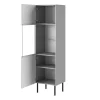 Vetrinetta 50x180h cm moderna soggiorno grigio chiaro nero Cadice
